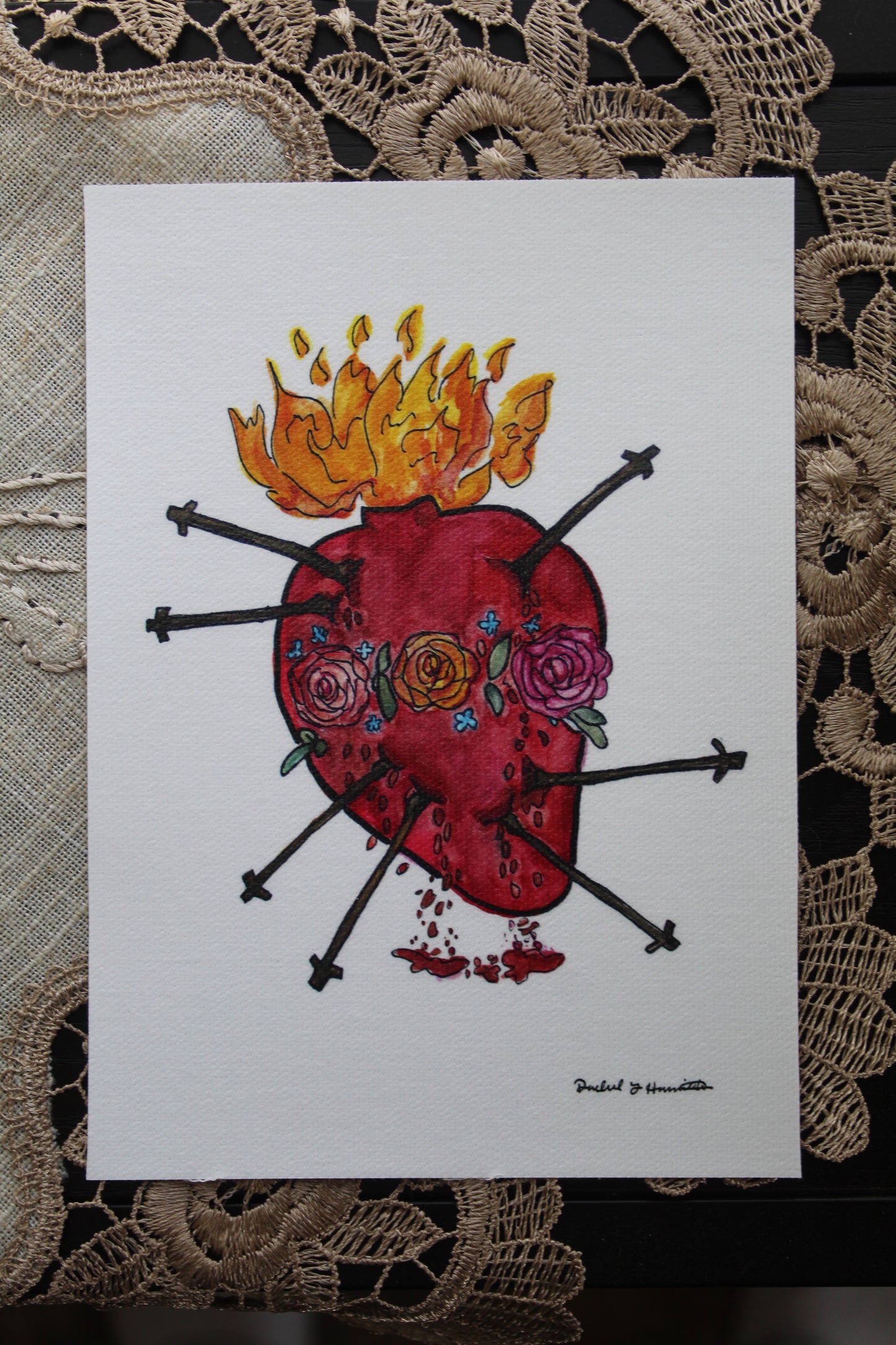 Pierced Heart of Mary Canvas Print