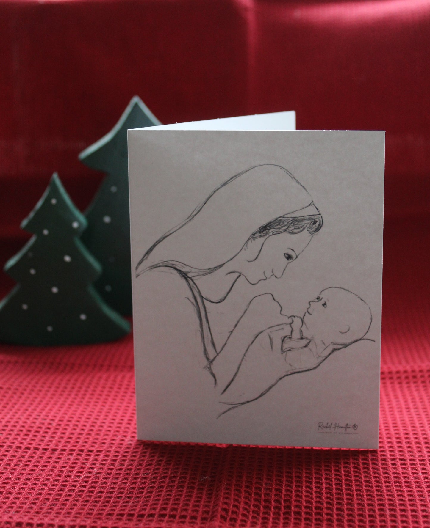 Mary Beholding Jesus Christmas Cards