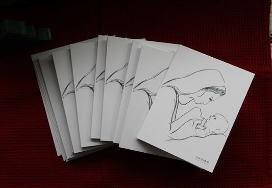 Mary Beholding Jesus Christmas Cards