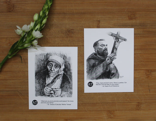 Saint Cards (Black & White)