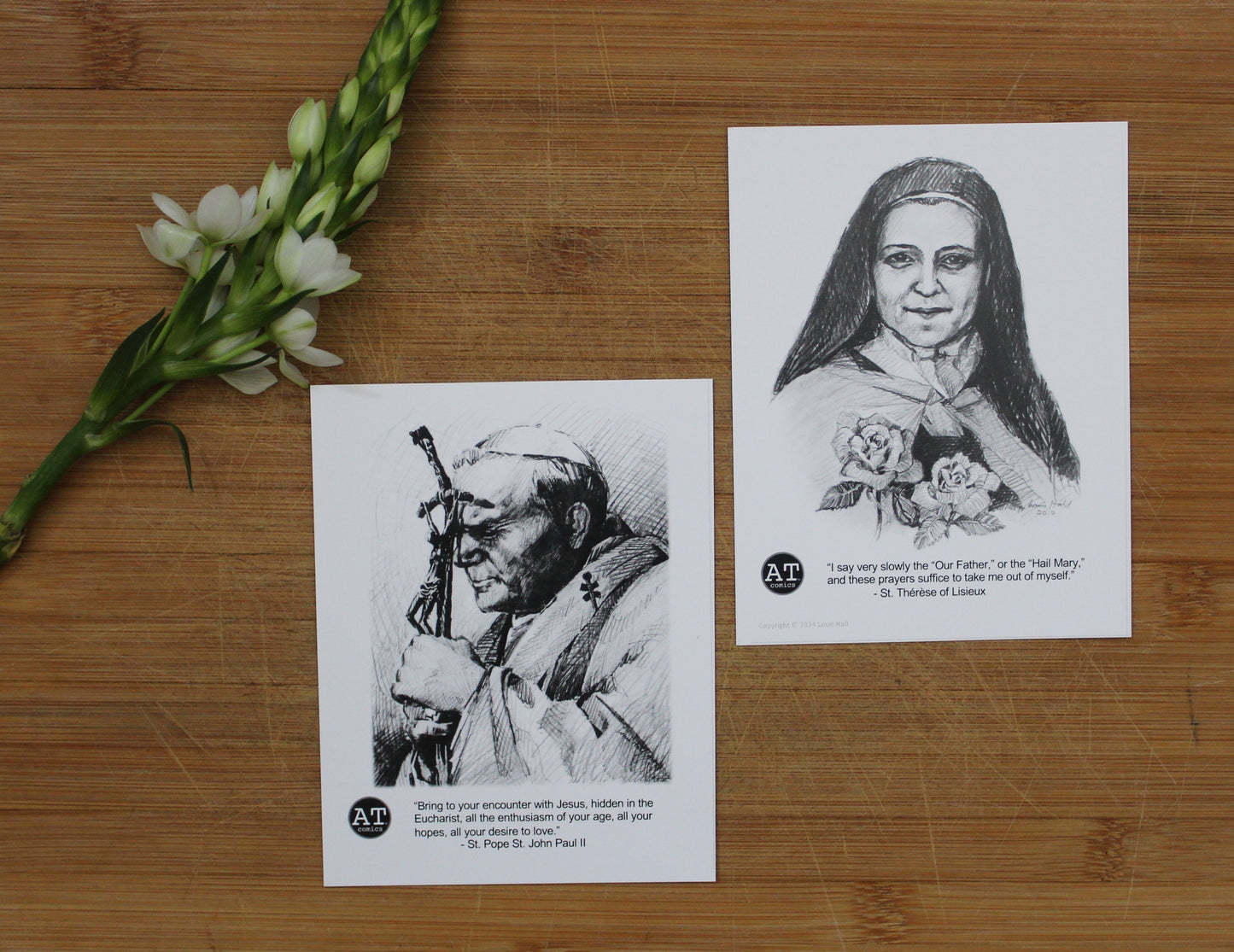 Saint Cards (Black & White)