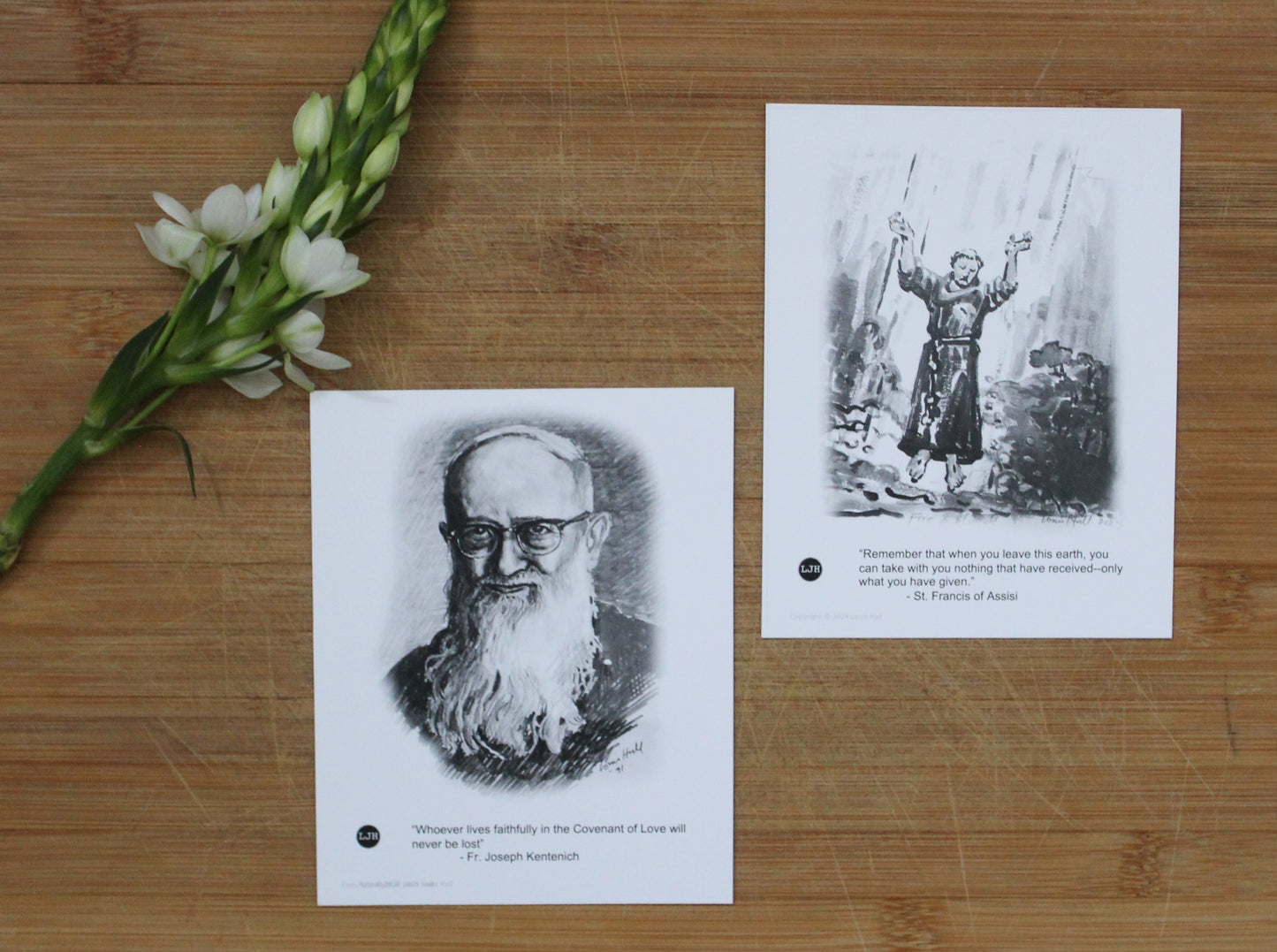Saint Cards (Black & White)