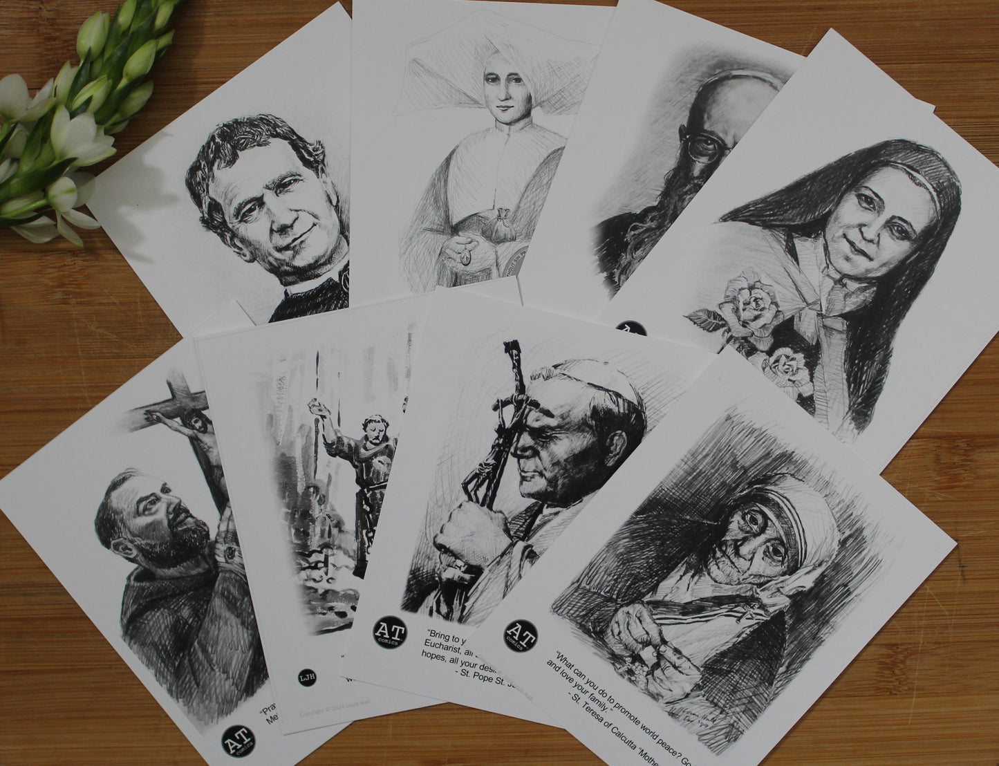 Saint Cards (Black & White)